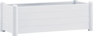 vidaXL VidaXL Podwyższona donica, PP, biała, 100x43x35 cm 2