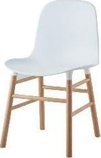 King Home Krzesło IKAR białe - polipropylen, drewno bukowe 1