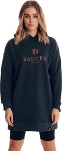 Badura Bluza damska z kapturem, długa dresowa bluza Badura S 1