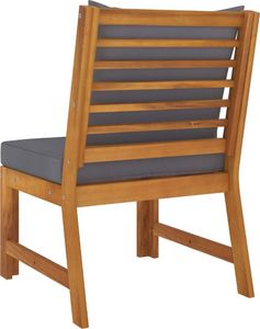 vidaXL VidaXL 3-cz. zestawy wypoczynkowy do ogrodu z ciemnoszarą poduszką 11