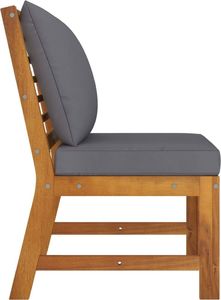 vidaXL VidaXL 3-cz. zestawy wypoczynkowy do ogrodu z ciemnoszarą poduszką 10