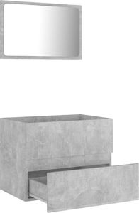 vidaXL Zestaw mebli łazienkowych 2-cz. szarość betonu płyta 7