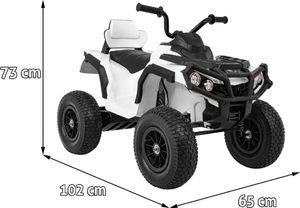 Ramiz Pojazd Quad ATV Pompowane Koła Biały 2