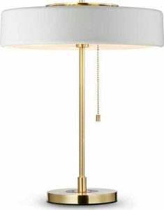 Lampa stołowa King Home Lampa biurkowa ARTE biało-złota - aluminium, szkło 1