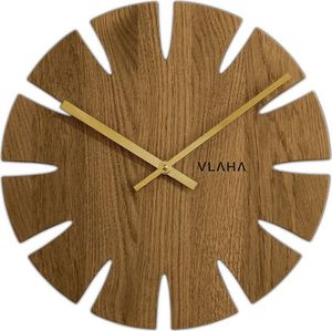 Vlaha Drewniany dębowy ręcznie wykonany zegar ścienny VLAHA VCT1013 1