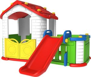 Joko Domek ogrodowy ze zjeżdżalnią, koszykówką oraz ogródkiem ze stolikiem 5w1 dla dzieci 4