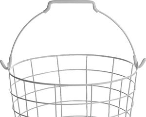 Beliani Stojak z 3 koszami na kółkach metalowy biały AYAPAL 3