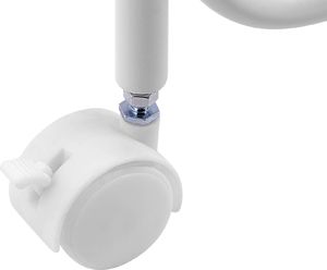 Beliani Stojak z 3 koszami na kółkach metalowy biały AYAPAL 5