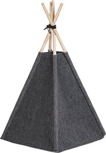 Beliani Namiot tipi dla kota 35 x 40 cm ciemnoszary ULUBEY 4