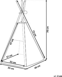 Beliani Namiot tipi dla kota 35 x 40 cm ciemnoszary ULUBEY 7