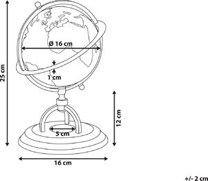 Beliani Globus 25 cm beżowy PIZARRO 5