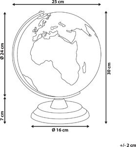 Beliani Globus LED 30 cm żółty VESPUCCI 8