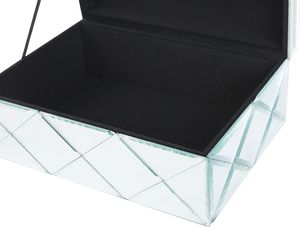 Beliani Szkatułka na biżuterię lustrzana srebrna GORRON 4