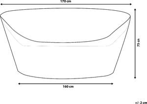 Beliani Pokrowiec ogrodowy 170 x 160 x 75 cm SYLT LUX 4