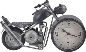 Beliani Zegar stojący czarno-srebrny BERNO 2