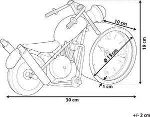 Beliani Zegar stojący czarno-srebrny BERNO 4