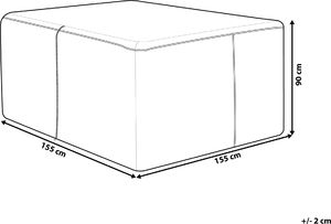 Beliani Pokrowiec ogrodowy 155 x 155 x 90 cm MANILA, MODICA, PRATO 5