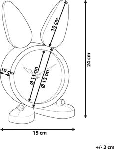 Beliani Zegar stojący srebrny THUSIS 5
