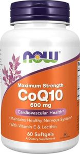 NOW Foods NOW Foods - CoQ10 z Lecytyną & Witaminą E, 600mg, 60 kapsułek miękkich 1