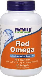NOW Foods NOW Foods - Red Omega (Fermentowany Ryż Czerowny), 90 kapsułek miękkich 1