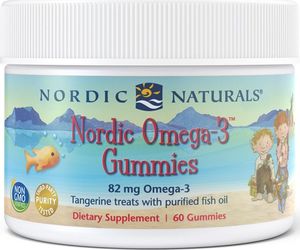 Nordic naturals Nordic Naturals - Omega-3 Gummies, 82mg, Smak Mandarynki, 60 żelek 1