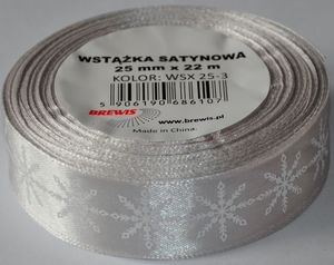 BREWIS Wstążka satynowa BREWIS Boże Narodzenie 25mm x 22m kolor 3 Brewis 1