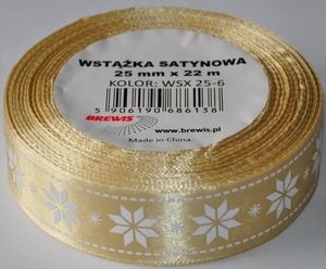 BREWIS Wstążka satynowa BREWIS Boże Narodzenie 25mm x 22m kolor 6 Brewis 1