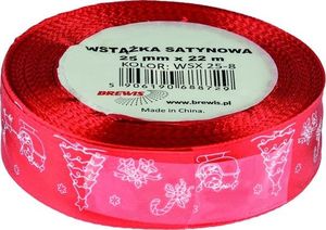 BREWIS Wstążka satynowa BREWIS Boże Narodzenie 25mm x 22m kolor 8 Brewis 1