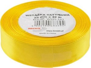 BREWIS Wstążka satynowa BREWIS 25mm/32mm kolor 143 żółty Brewis 1