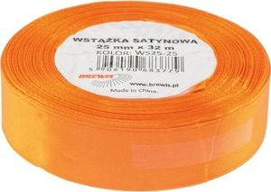 BREWIS Wstążka satynowa BREWIS 25mm/32mm kolor 25 ciemny pomarańczowy Brewis 1