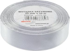 BREWIS Wstążka satynowa BREWIS 25mm/32mm kolor 36 srebrny Brewis 1