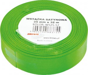 BREWIS Wstążka satynowa BREWIS 25mm/32mm kolor 52 zielony Brewis 1