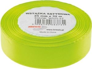 BREWIS Wstążka satynowa BREWIS 25mm/32mm kolor 57 zielony neon Brewis 1