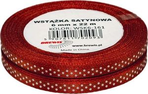 BREWIS Wstążka satynowa BREWIS kropki 6mm WSK6-161 Brewis 1