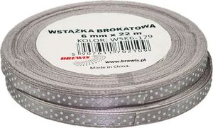 BREWIS Wstążka satynowa BREWIS kropki 6mm WSK6-179 Brewis 1