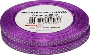 BREWIS Wstążka satynowa BREWIS kropki 6mm WSK6-187 Brewis 1