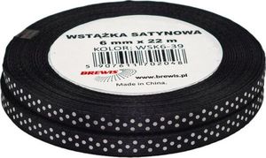 BREWIS Wstążka satynowa BREWIS kropki 6mm WSK6-39 Brewis 1