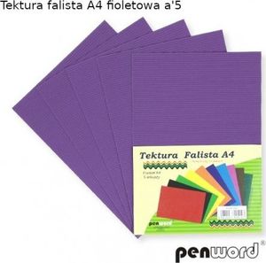 Penword Tektura falista PENWORD A4 5ark. - fioletowa Penword 1