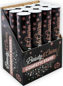 GoDan Konfetti pneumatyczne BxC Różowo-Złote Gwiazdki/ 30 cm Godan 2