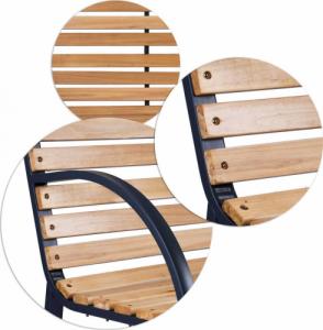 Sofotel Ławka parkowa z oparciem 117,5 x 83 x 57 cm Luca 8