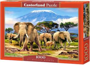 Castorland CASTOR 1000 EL Słonie na tle Kilimandżar - 103188 1