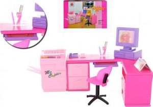 EduCORE Gabinet biuro laptop mebelki Barbie EduCORE 1