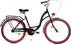 Dallas Bike Rower miejski 28'' czarny z czerwonym SPD 1
