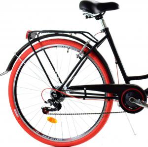 Dallas Bike Rower miejski 28'' 7-biegowy czarny z czerwonym SPD LUX 2