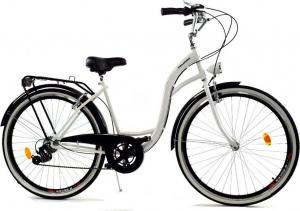 Dallas Bike Rower miejski 26'' 7-biegowy biały z czarnym SPD 1