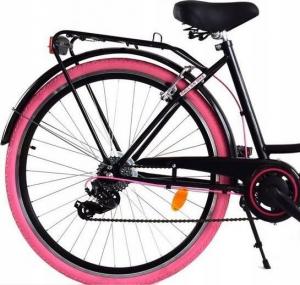 Dallas Bike Rower miejski 26'' 7-biegowy czarny z różem SPD 3