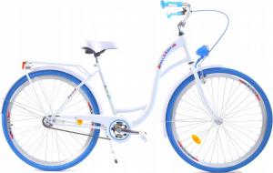Dallas Bike Rower miejski 28'' biały z niebieskim SPD 1