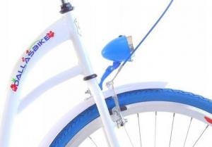 Dallas Bike Rower miejski 28'' biały z niebieskim SPD 4