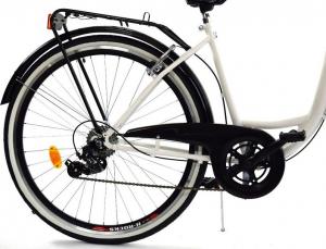 Dallas Bike Rower miejski 28'' 7-biegowy biały z czarnym SPD 3