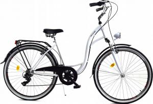 Dallas Bike Rower miejski 28'' 7-biegowy biały z czarnym SPD LUX 1